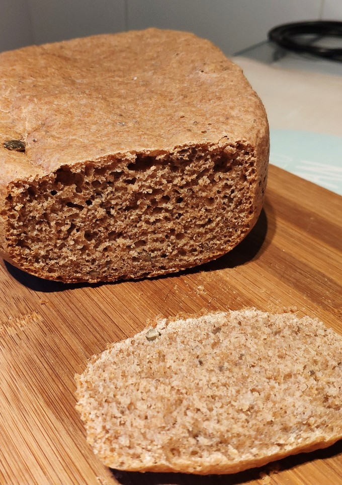Una foto de Pan de espelta integral en panificadora