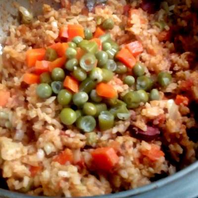 Arroz con Sardinas, Verduras y Salchichas Receta de Cony Serrano- Cookpad
