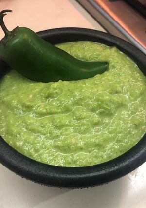 A picture of Sonoran-Style Jalapeño Salsa Verde.