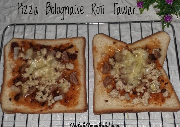 Cara Gampang Membuat Pizza Bolognaise Roti Tawar, Lezat Sekali