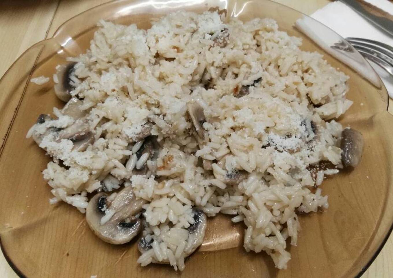 Arroz con champiñones