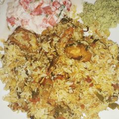 Chicken biryani A picture of Chicken biryani.