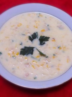 Foto resep Soup cream ayam jagung simple