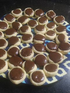 Una foto de Pepas sin manteca al chocolate
