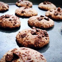 A picture of Choco wheat oats cookies.