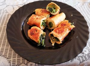 Una foto de Pechuga de pollo rellenas espinacas y manchego