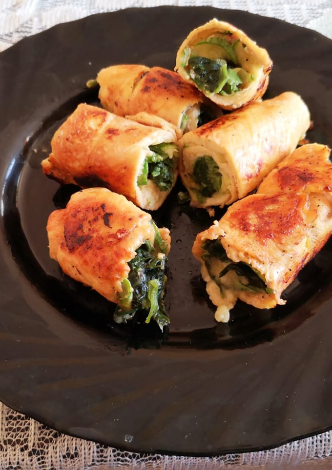 Una foto de Pechuga de pollo rellenas espinacas y manchego