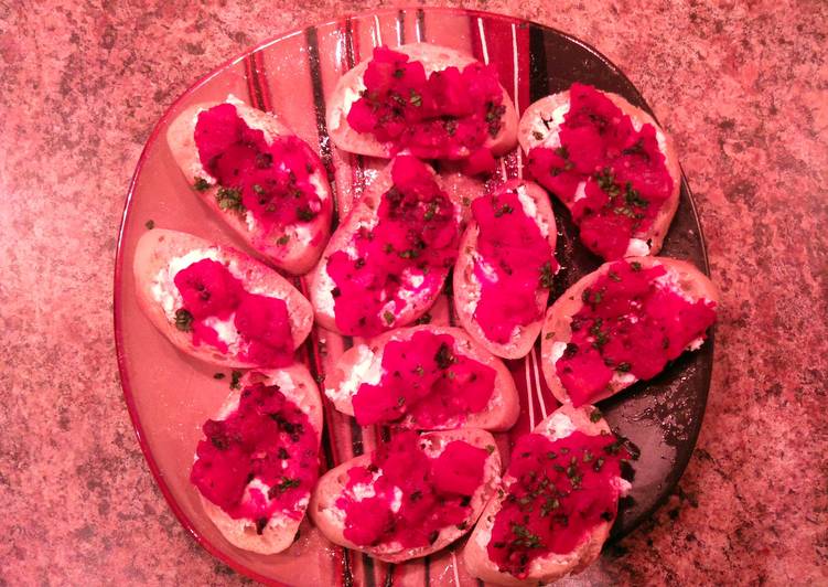 Easiest Way to Prepare Favorite Bruschetta with Goat Cheese and Tomatoes