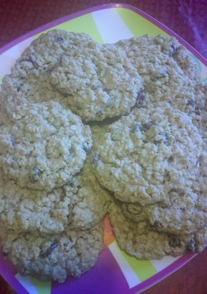 A picture of Major's chewy oatmeal cookies.