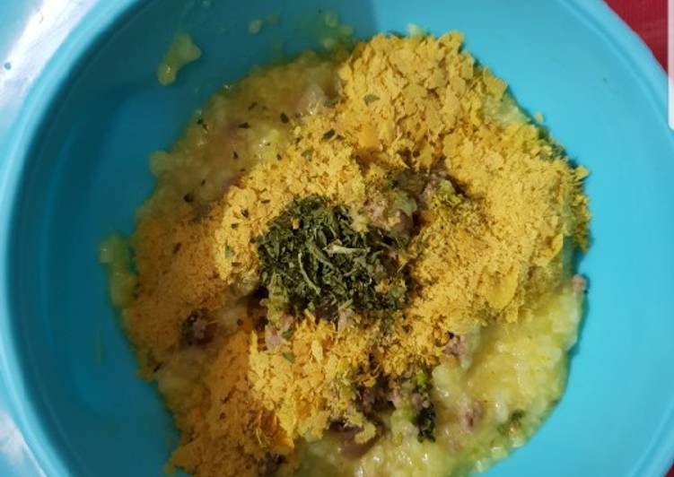 Resep masakan Menu MPasi 8m+, Bubur Kuning Daging Sapi | Cara Buat Menu MPasi 8m+, Bubur Kuning Daging Sapi Yang Enak Dan Lezat