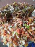 Arroz🍚 con vegetales🥗 y salsa de soja...🤔