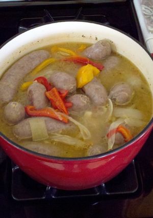 A picture of Super Bowl Bratwursts!.
