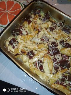 Φωτογραφία της συνταγής Σουφλέ με λουκάνικα και πατάτες