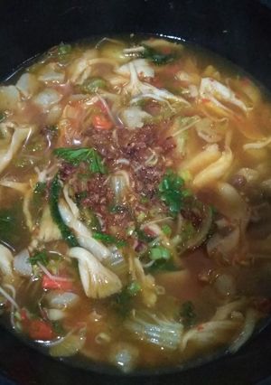 Foto resep Sup Jamur Tiram Kuah Pedas