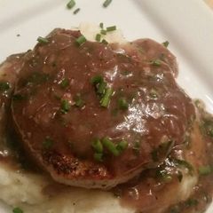Burger & Gravy w/ Taters A picture of Burger & Gravy w/ Taters.