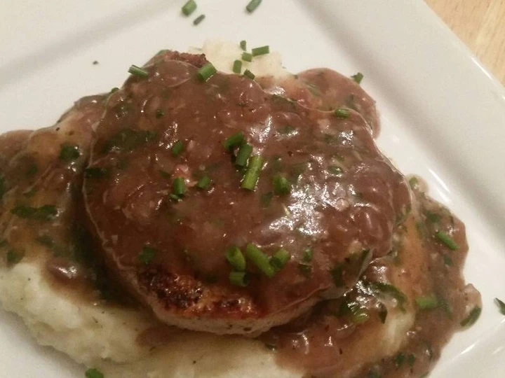 Easy Way Make Recipe Burger &amp;amp; Gravy w/ Taters that is Can Pamper Your Tongue, Delicious}