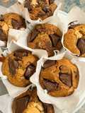 Banana Choco Chip Muffin with Peanut Butter Filling
