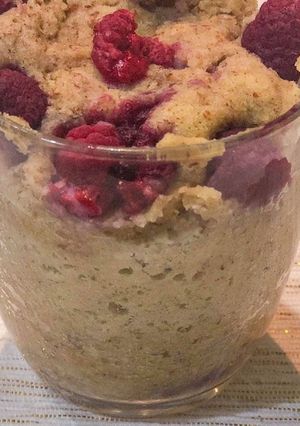 Une photo de Mug cake framboise