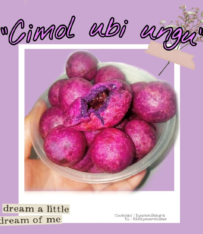 Foto resep Cimol ubi ungu // isi coklat, keju & original