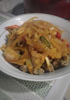 Foto resep Ayam Crispy Lada Hitam Saus Cabai dan Tomat