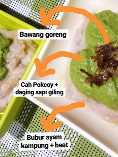 Foto resep Bubur Ayam Cah Pokcoy Sapi (MPASI)