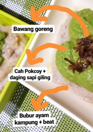 Foto resep Bubur Ayam Cah Pokcoy Sapi (MPASI)
