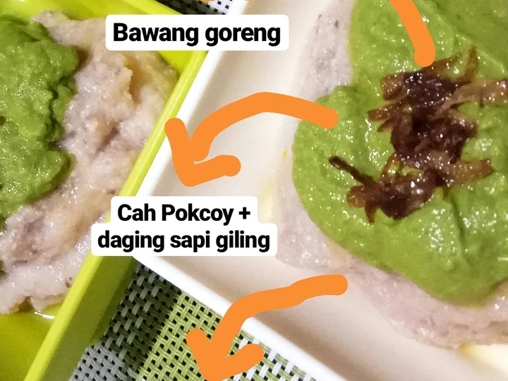 Langkah Gampang Menyiapkan Resep Bubur Ayam Cah Pokcoy Sapi (MPASI) yang Sempurna