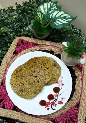 A picture of Green Moong Vegetable Cheela.