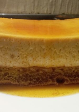 Una foto de Bizcoflan o torta imposible