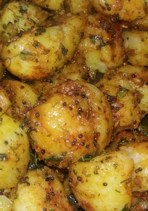 A picture of Jeera aloo.