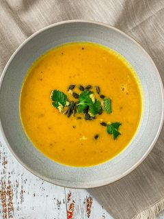Kürbiscremesuppe (vegan) Rezepthauptbild