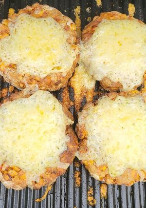 A picture of Spicy chickpea and sweetcorn burgers.