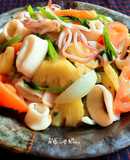 Mực xào thơm cà