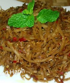 củ cải xào sả ớt