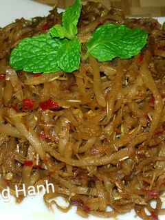 Hình của món Củ Cải Muối Xào Sả Ớt.