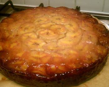 Without Fail Cooking Recipe Upside down Caramel Banana Cake Savory Delicious