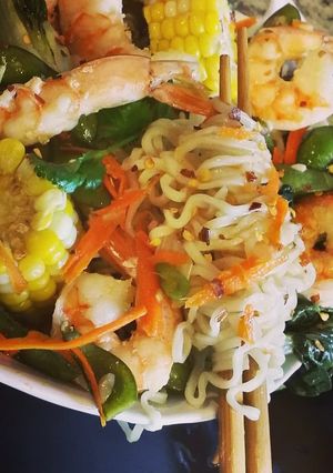 A picture of Spicy Shrimp Ramen Bowl.