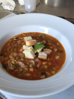 Una foto de Sopa minestrone