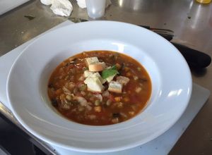 Una foto de Sopa minestrone