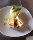 Huevo cocotte con pure de papas