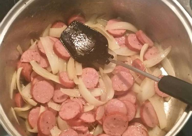 Step-by-Step Guide to Prepare Quick Sausage and Onions Over Rice