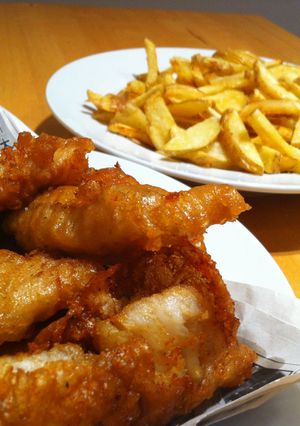 A picture of Beer Battered Fish and Chips.