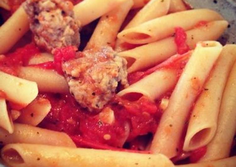 Recipe of Quick Sausage and Tomato Penne Pasta