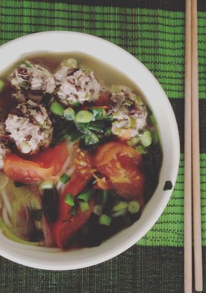 Hình của món Bún thịt băm.