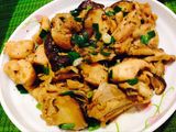 Gà kho nấm