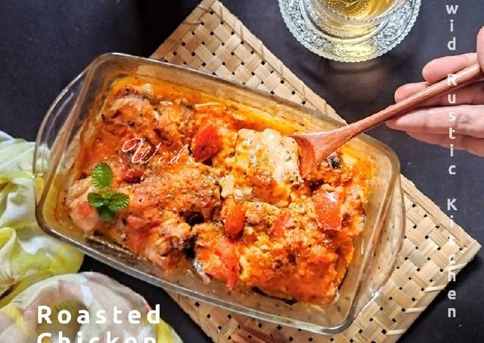 Roasted Chicken with Herbs and Fresh Tomatoes