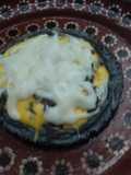 Pellizcada azul  con huevo gratinado de año nuevo