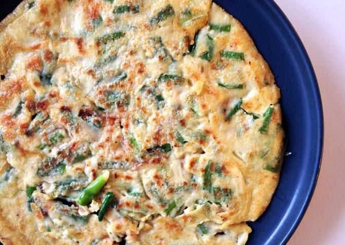 Scallion Pancakes ("Chijimi") with spicy dipping sauce