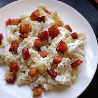 A picture of Bryndzové Halušky (Slovakian Potato Dumplings with Bryndza Cheese).