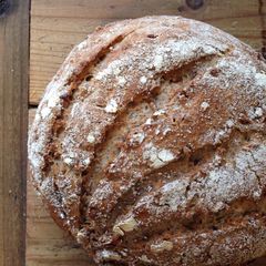 A picture of Wheat Berry Bread with Rye and Spelt Flour .